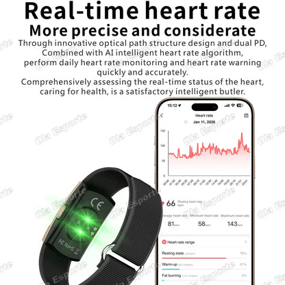 2026 Health Smart Bracelet Heart Rate Blood Oxygen Monitor Pedometer Sport Fitness Electronic Bracelet Men Women Smartwatch Hw12