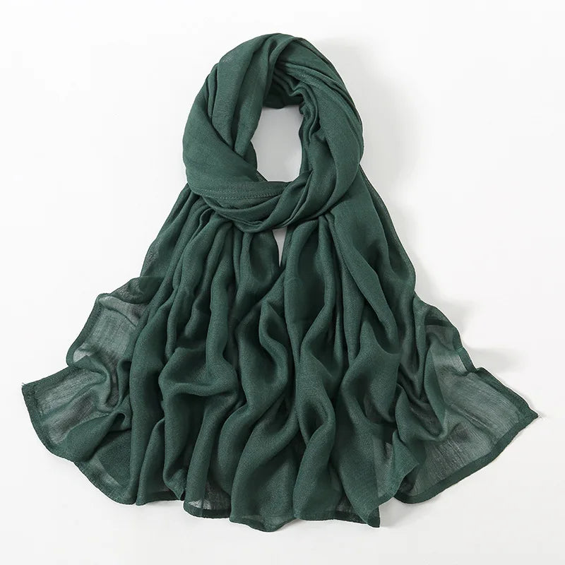 New Big Size Solid Rayon Modal Hijab Scarf Women Muslim Headscarf Wraps Shawl Femme Musulman Headband Islamic Turban 190*85cm