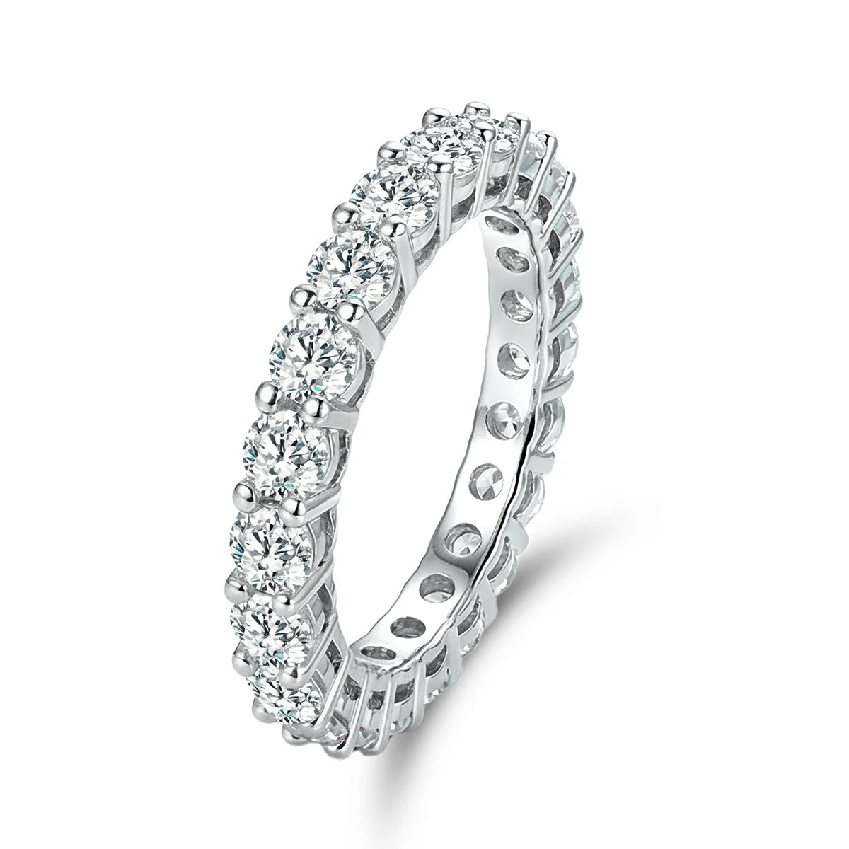 925 Sterling Silver Fashion Gorgeous Shiny Round Zircon Ring For Women Engagement Wedding Party Luxury High Quality Fine Jewelry
