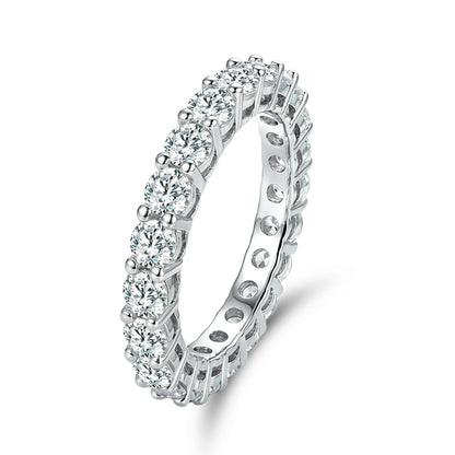 925 Sterling Silver Fashion Gorgeous Shiny Round Zircon Ring For Women Engagement Wedding Party Luxury High Quality Fine Jewelry