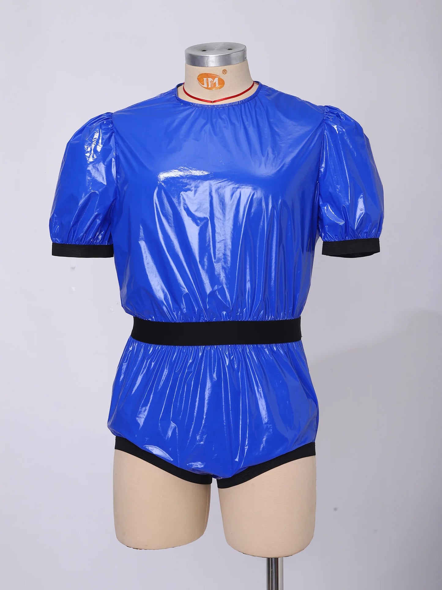 Men Women Waterproof Glossy Bodysuit Leak-proof Washable Diaper Cover Elderly Bedridden Special Needs Adaptive Jumpsuit Swimwear