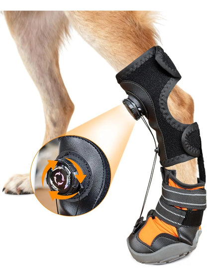 No KnucklingCorrective Dog Shoe,Drop Foot Support with Adjustable Reel, Paw Leg Brace Support - Lift Toes for Arthritis,Mobility