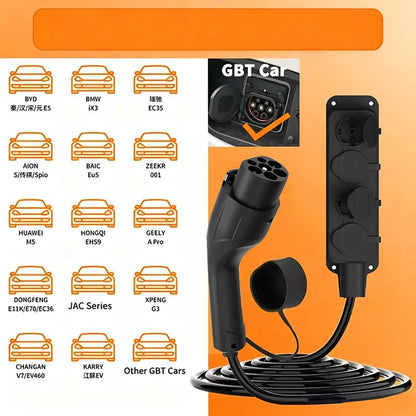 Outdoor Electricity V2L Discharger GBT 4KW EV Discharger EU socket For BYD MG Geely Jaecoo ZEEKR XPENG Renault NAMMI EU