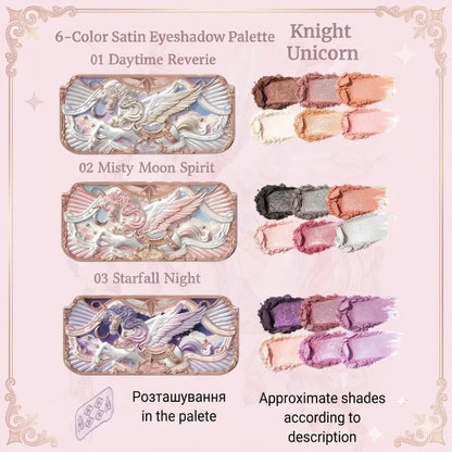 Flower Knows Knight Unicorn Makeup Gift Box Lipstick Blush Loose Setting Powder Starlight Eyeshadow,Cosmetics Kit Gift Set