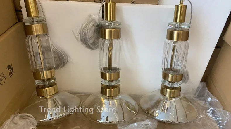 Modern Pagoda Home Design Glass Led Pendant Lights for Living Dining Table Room Apartment Bar Counter Simple Lusters Luminaires