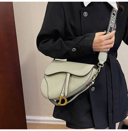 IMJK 24*20*6cm Hot Selling Light Luxury Underarm Saddle Bag, New Niche Design, Casual Shoulder Crossbody Bag Bags
