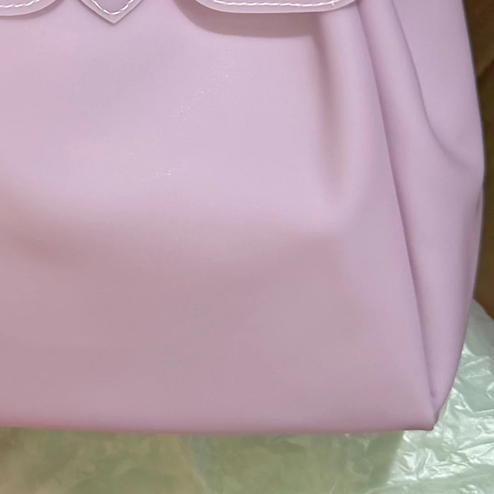 2026 Summer Y2K Women Jelly Bags PVC Plastic Waterproof Colorful Tote Bag Trendy Fashion Korean Vacation Beach Shoulder Bag