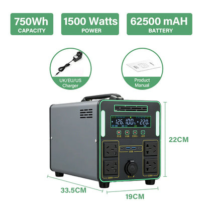 6000W Portable Power Station For Outdoor Camping And Home 5500WH Lifepo4 Battery Solar Generator Emergency Supply