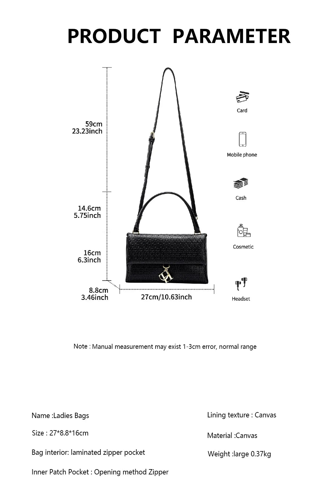 CH Detachable With Cover Chain Bag High Quality Women's Luxury Brand Bags Fashion Simple New Large Capacity Women's Shoulder Bag