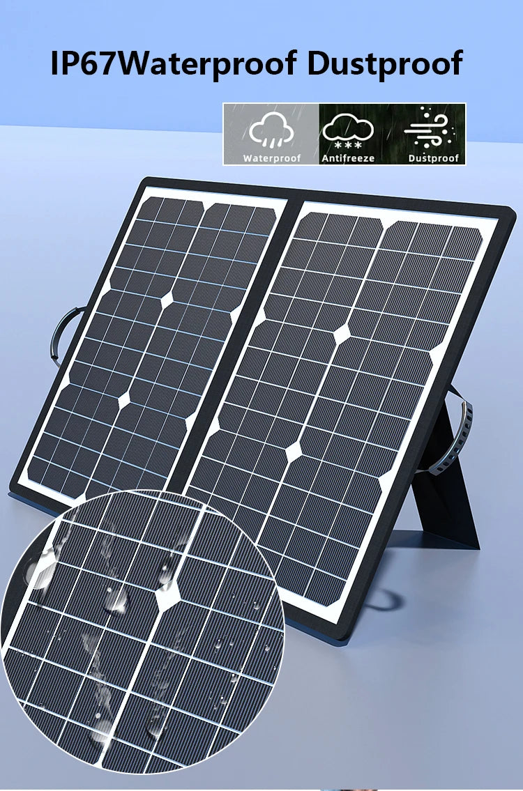 1000W Foldable Solar Panel Charger Kit Complete Solar Power Station 18V Generator Charger for Car Boat Caravan Camping Outdoor