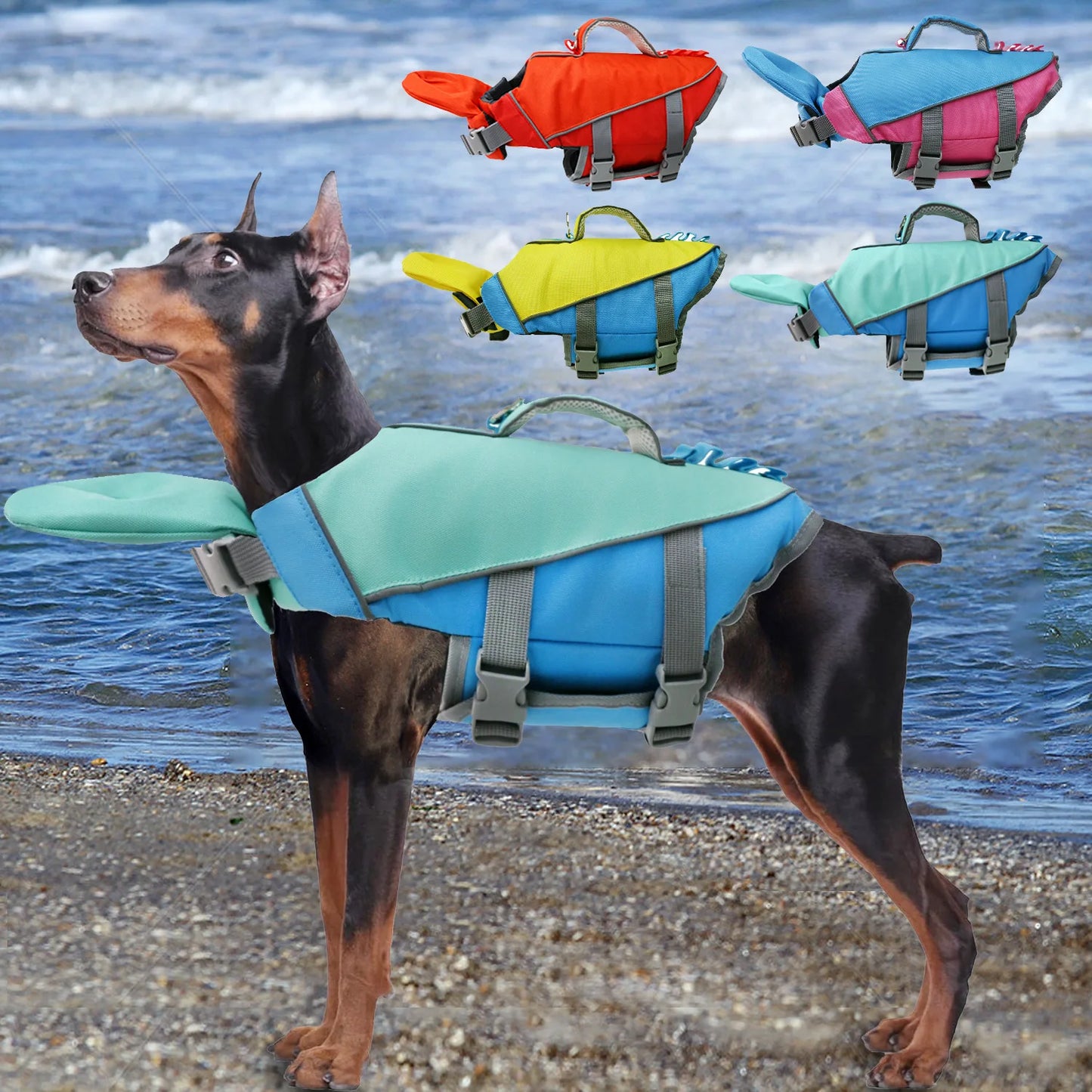 Dog Life Vest for Swimming Boating High Visibility Dog Lifesaver for Small Large Dogs Safety Puppy Preserver with Rescue Handle
