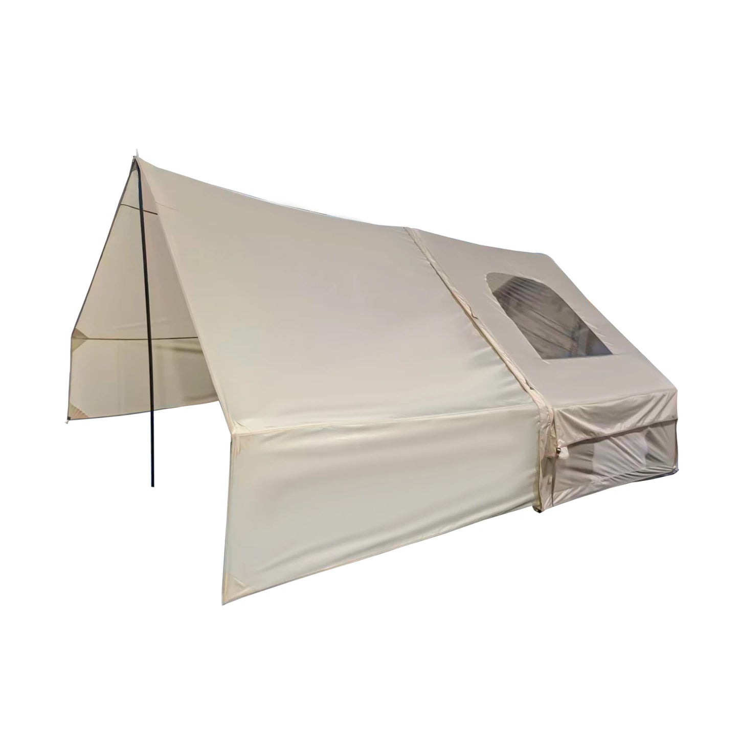 PAKICETUS 8-Person Inflatable Glamping Tent, Green Tent with Mesh Windows & Hand Pump with Extra-Large Canopy Living Room