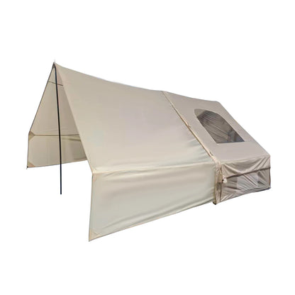 PAKICETUS 8-Person Inflatable Glamping Tent, Green Tent with Mesh Windows & Hand Pump with Extra-Large Canopy Living Room