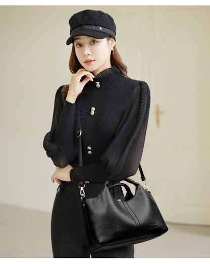 Authentic Leather Tote Bag Luxury Large Capacity Women's Single Shoulder Diagonal Crossbody Bags Fashion Simple Female Handbag