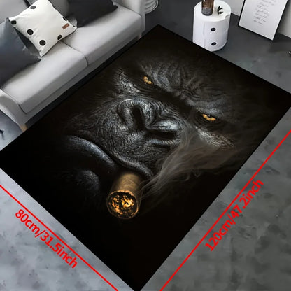 Chimpanzee Print Waterproof Doormat, Non-Slip Machine Washable Rug for Indoor Outdoor Multi-Room Home Decor