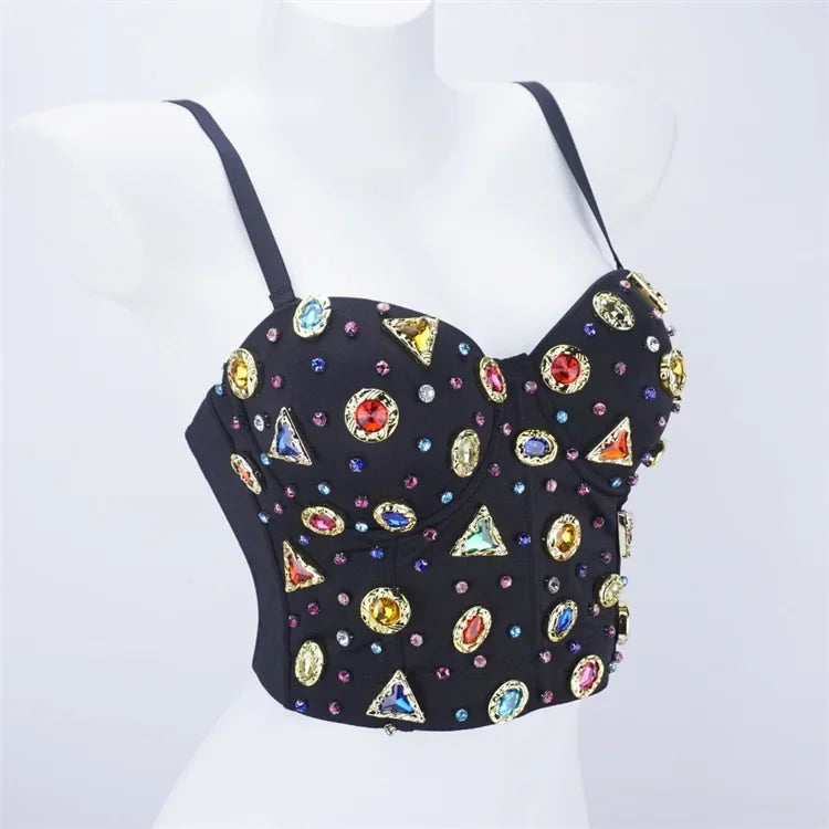 Sexy Party Corset Tops Woman Tank Streetwear Camis Bustier Fashion y2k Crop Top Women Clothes Summer Club Shirt Ladies Bra Blusa