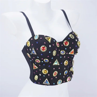 Sexy Party Corset Tops Woman Tank Streetwear Camis Bustier Fashion y2k Crop Top Women Clothes Summer Club Shirt Ladies Bra Blusa