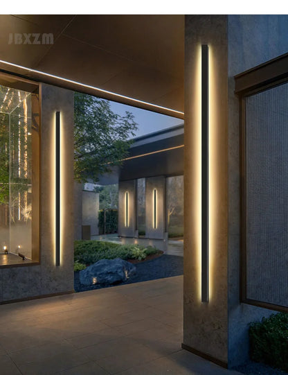 Waterproof LED Wall Light Minimalist LED Outdoor Wall Lamp Black Balcony Terrace Indoors Wall Decor IP65 Outside Garden Lights