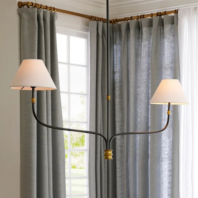 2025 Mid Century Chandelier Minimalist Wrought Iron Light Designer Black Amd Gold Lights Country Hall Bedroom Dining Room Lighti