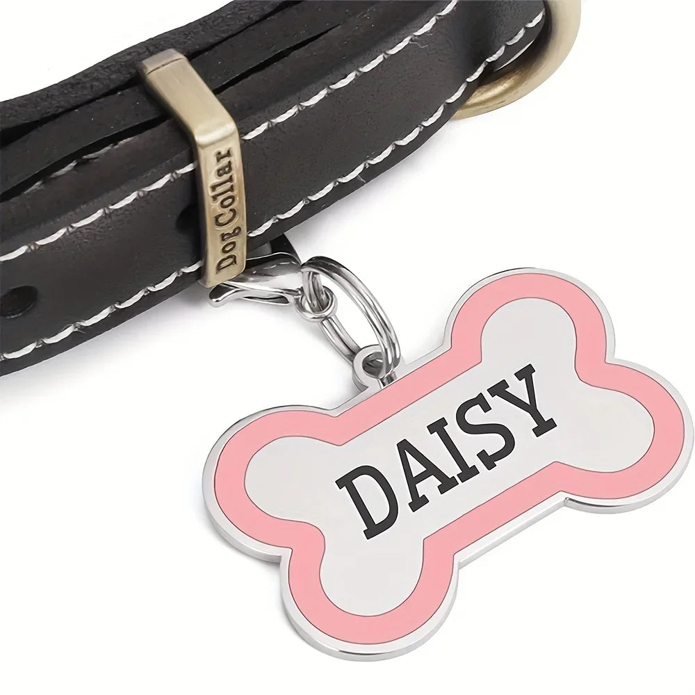 Engraved Dog Collar with Name & Phone Number Adjustable Custom Puppy Collar Pet ID Tag for Small Medium Large Dogs & Cats Collar