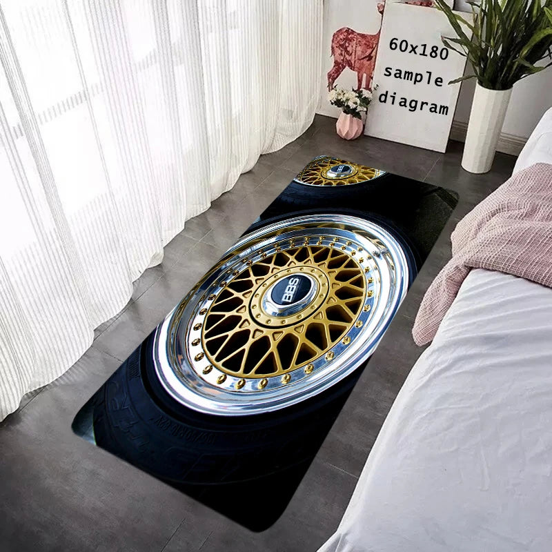 House Entrance Doormat BBS Wheel HubHallway Carpet Living Room Rugs Foot Carpets Bathroom Rug Floor Mats Non-slip Home Decor