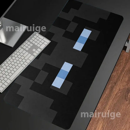 Black Square Eyes Mouse Pad Large Computer Office Game Table Mat Rubber Anti-slip Stitched Keyboard Mats 90x40 XXL Desk Pads