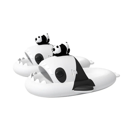 4cm Thick Sole Shark Slippers For Women Men Indoor Beach Slides Cute DIY Night Glowing Lantern Couples Summer Street Sandals