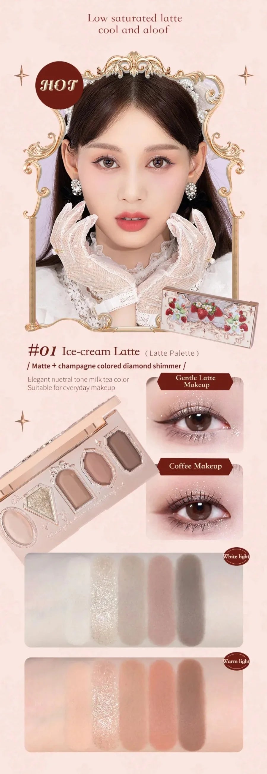 Flowerknows Makeup Set Gift Kit Shimmer Full Box Blush Long Lasting Velvet Lip Cream with Bag Kit De Maquiagem
