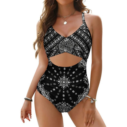 Customizable Bandana Men'S And Women'S Swimsuits Women One Piece Swimsuits Men Swimming Trunks And Beach Couple Outfits