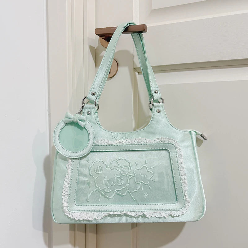Original Corduroy Satin Lace Ribbon Daily Shoulder Bags Women's Bag Handbags for Women Cute Tote Bags for Women