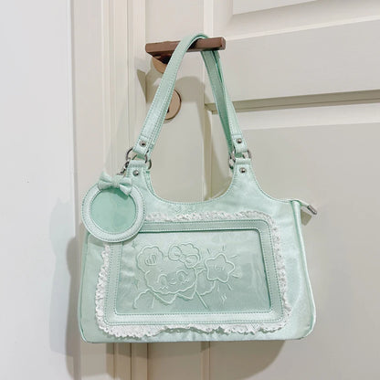 Original Corduroy Satin Lace Ribbon Daily Shoulder Bags Women's Bag Handbags for Women Cute Tote Bags for Women