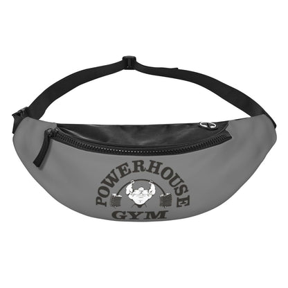 Powerhouse Gym Fanny Bag Custom Bodybuilders Fitness Crossbody Waist Pack Men Women Cycling Camping Phone Money Pouch
