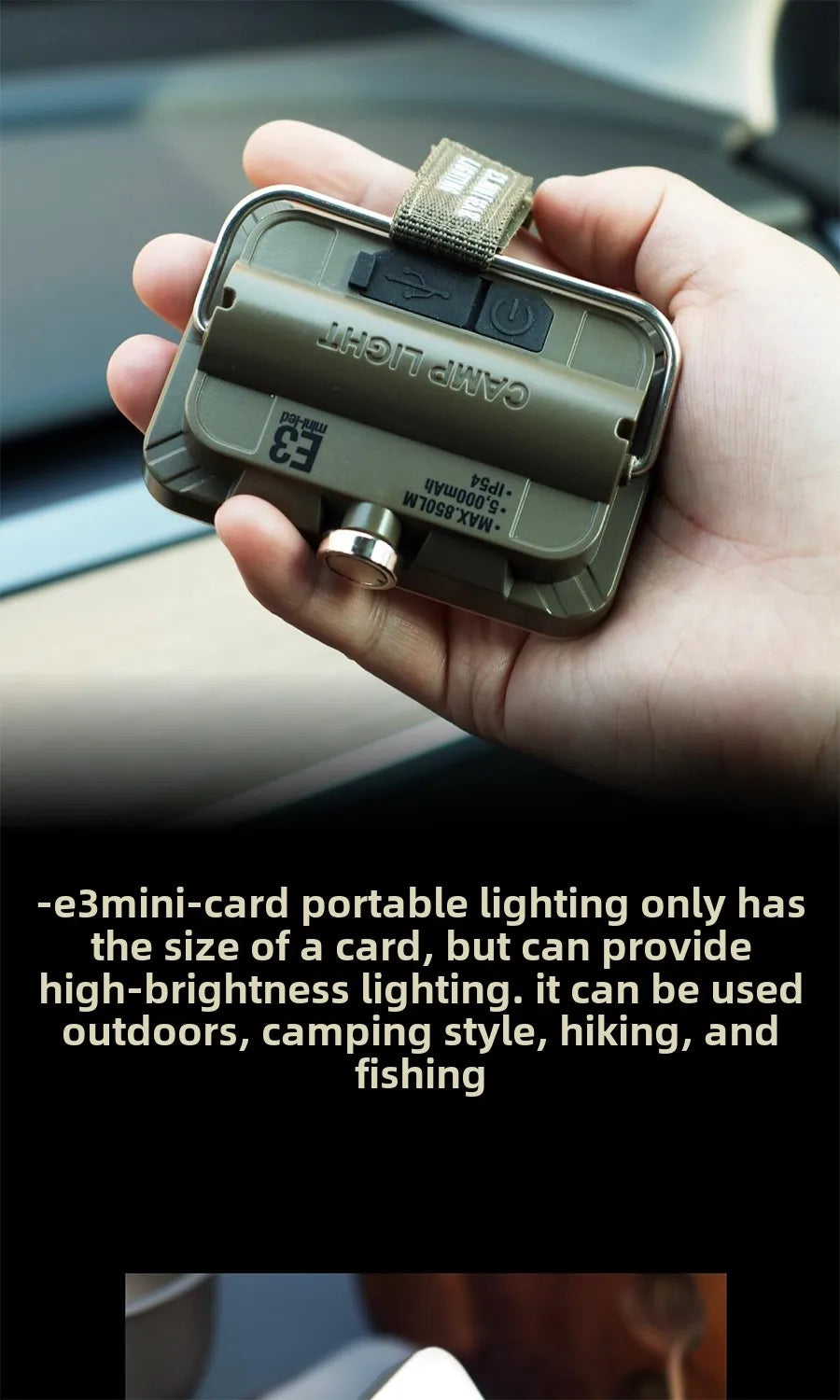 5000Mah LED Camping Tent Light Rechargeable Outdoor Emergency Lighting Waterproof Portable Hanging Night Lamps Camping Lighting