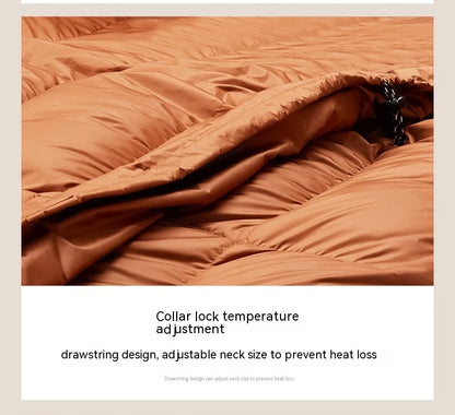 Wider Waterproof Down Sleeping Bag 225CM*95CM for Winter Cold Weather -25~0 ℃ Camping Hiking Backpacking with Compression Sack