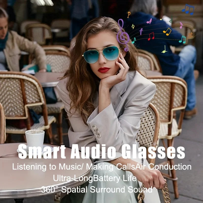 Smart Glasses, Bluetooth Glasses, Touch and Voice Control, Open Music Playback, Bluetooth 5.4, Outdoor, Fishing, Sports