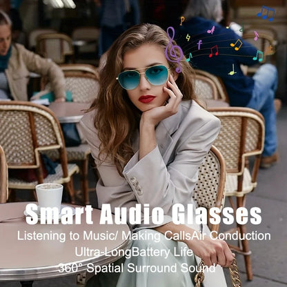 Smart Glasses, Bluetooth Glasses, Touch and Voice Control, Open Music Playback, Bluetooth 5.4, Outdoor, Fishing, Sports