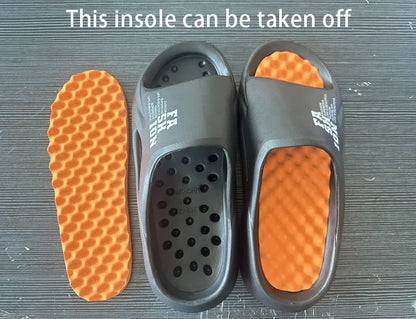 Summer Men Massage Slippers Indoor Outdoor Sandals Beach Casual Shoes Soft Sole Slides Men Flip-flops Men's Sandals Big Size 47