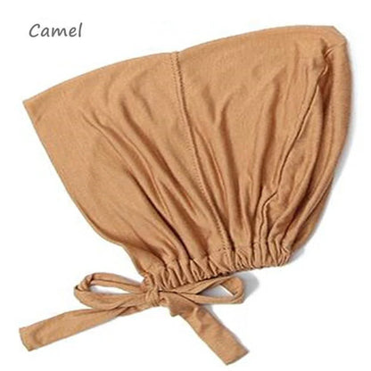New Soft Modal Muslim Turban Hat Inner Hijab Caps Islamic Underscarf Bonnet India Hats Female Headwrap Turbante Mujer