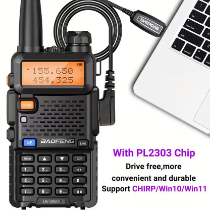 1/2PCS BaoFeng UV-5R 8W Tri-Power Walkie Talkie High Power Dual Band Long Range 128 CH Portable Handheld UV 5R Ham Two Way Radio