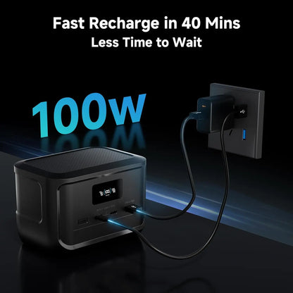 ALLPOWERS 31000mAh SOLAX P100 Portable Power Station 99.2wh Solar Generator with USB Output, LiFePO4 Battery for Camping Home RV