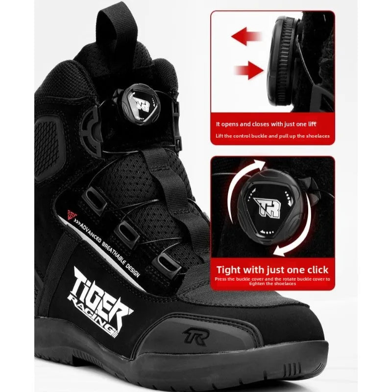 Moto Shoes for Men, MTB Cycling Shoes, Winter Hiking High-Cut Boots, Tenis Masculino, Road Bicycle Sneaker，Casual Shoes