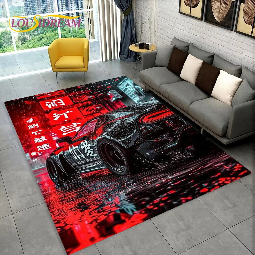 GTR Racing Car N-Nissan Logo 3D Carpet Rug for Home Living Room Bedroom Sofa Motorcycle Doormat Decor,kid  Area Rug Floor Mat