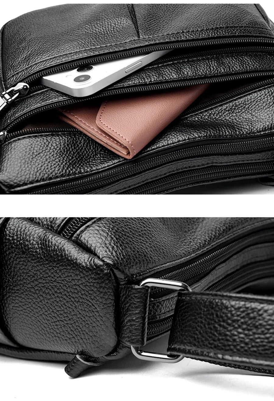 High Quality Genuine Leather Ladies Bags Fashion Purses And Handbags Famous Designer Crossbody Shoulder Bag For Women Sac A Main