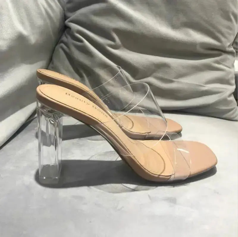 Summer Fashion Luxury Ladies Beach Sandals Clear S Women Casual Slip-On Shoes Comfortable Flat Heel Elegant Style for Women
