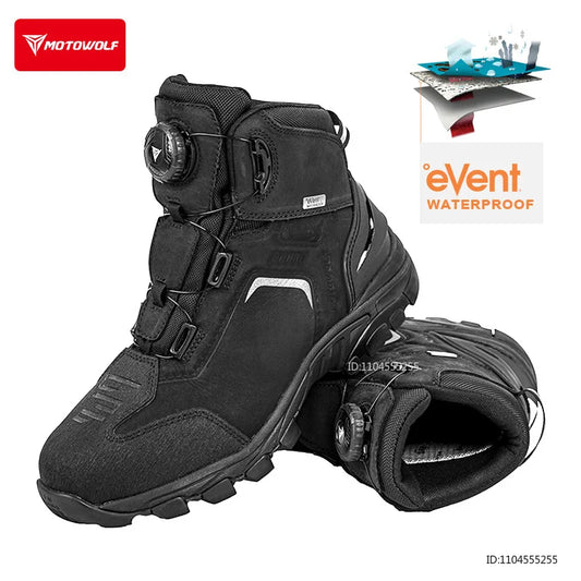 Motorcycle Riding Shoes Motocross Boots Men's Motorcycle Boots with Quick-Release ATOP Knob Flexible Breathable Motorcycle Shoes