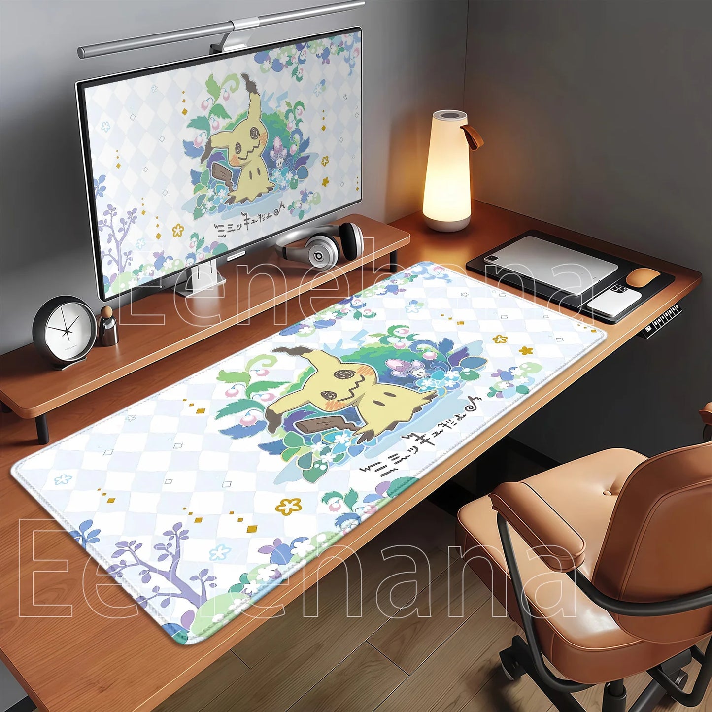Gaming Pokemon Mimikyu Anime Kawaii PC Mouse Pad Keyboard Overlock Larger Mousepad PC Offices Non-slip Base HD Printing Desk Mat