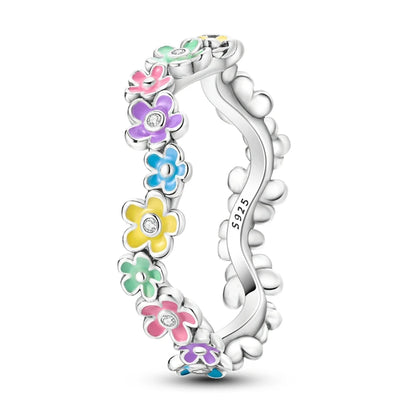 LAZA 925 Sterling Silver Colorful Rings Sparking Zirconium Bowknot Moon Sun Original Ring For Women Anniversary Wedding Gifts