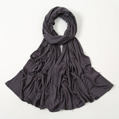 Classic Jersey Hijabs Scarf Plain Solid Color Scarves Style Head Wrap Headscarf for Women