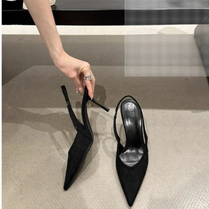 Luxury High Heels Sandals Women Sexy Pointed Toe Shoes for Woman Slippers New Party Shoes Pumps Elegant Slides