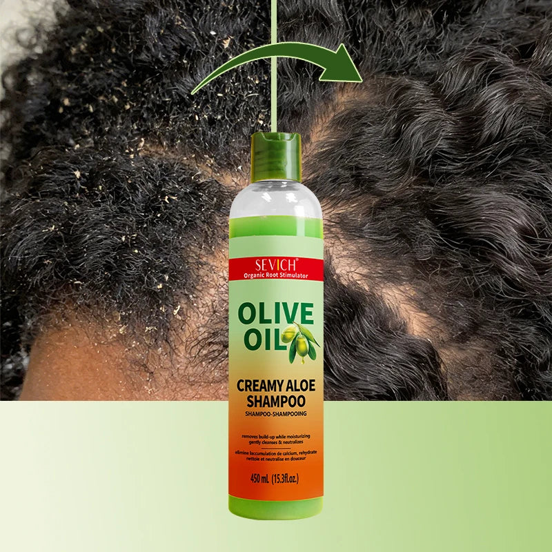 Olive Oil Shampoo 450ml Deep Cleansing Dandruff Removal Shampoo Oil Control Prevents Hair Breakage Scalp Cleansing Hair Care